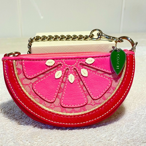$$ SOLD $$ Coach watermelon Wristlet